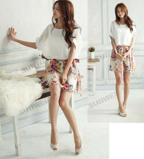 Vestido Rodado Chiffon Floral
