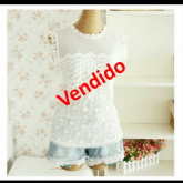 Blusa Renda Branca Tam. M