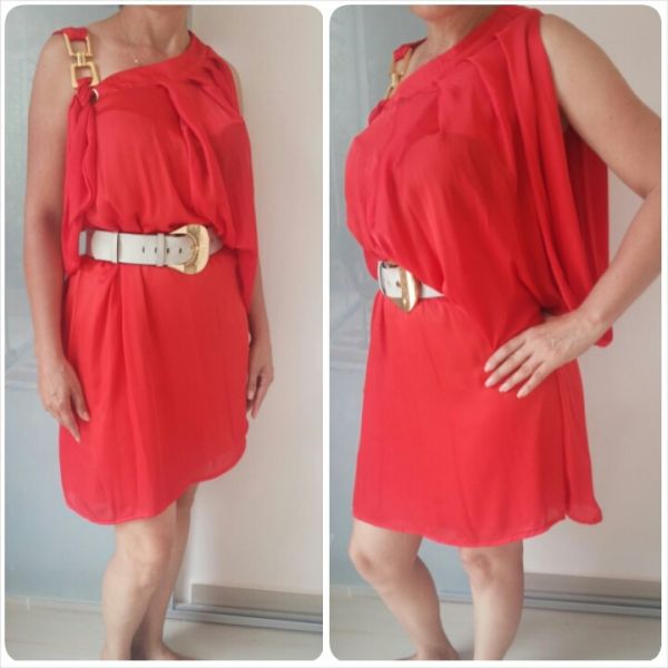 Vestido de Um Ombro Só Lança Perfume - seda
